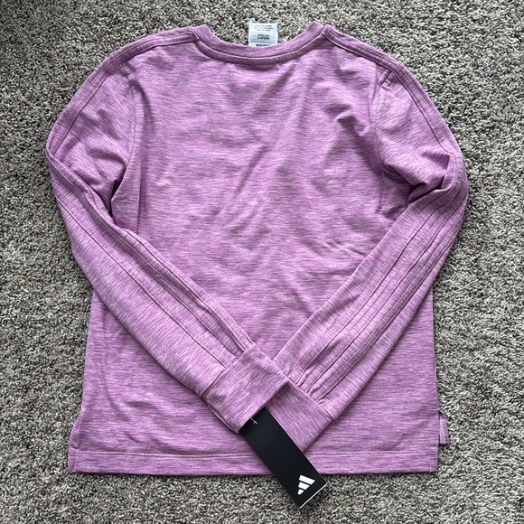 NWT Girls Adidas Purple Long Sleeve Tee - Picture 8 of 9